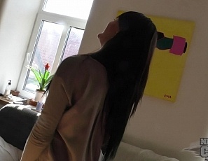 101617_brunette_big_boob_model_selena_back_on_the_white_casting_couch_stretching_her_pussy_with_inflatable_dildo